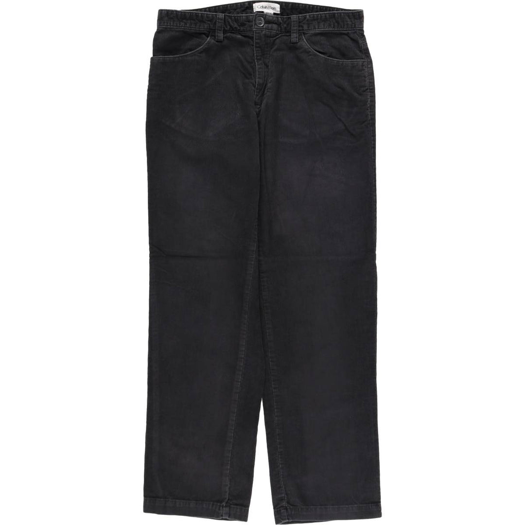 Calvin Klein corduroy pants for men, size W33 cotton gray type Vintage Second Hand