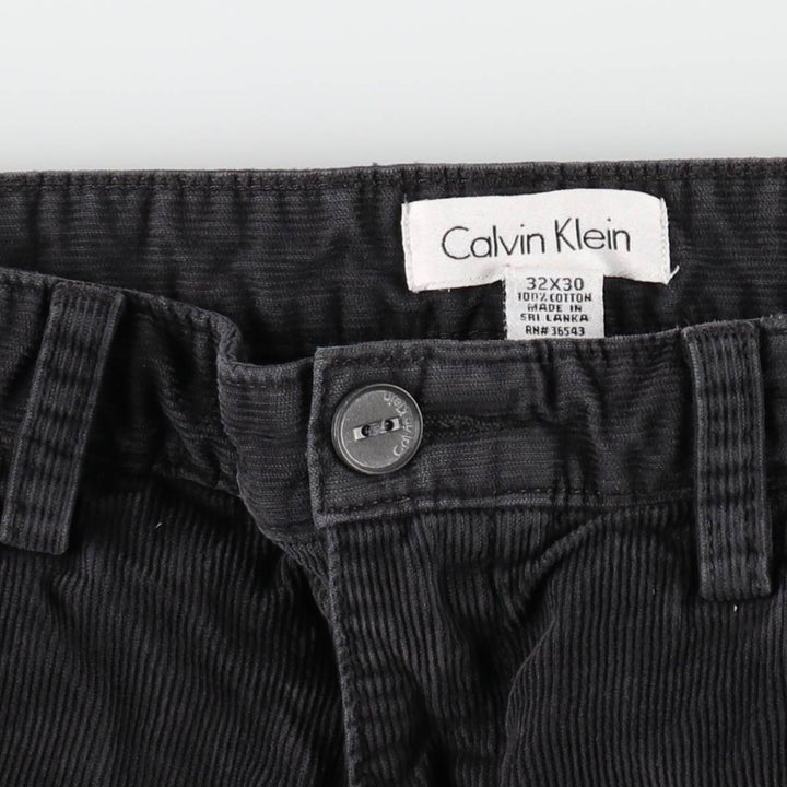 Calvin Klein corduroy pants for men, size W33 cotton gray type Vintage Second Hand