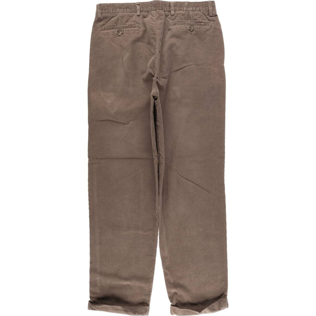 CLUB ROOM Two-pleat Corduroy Pants for Men, Size W34 cotton Beige type Vintage Second Hand