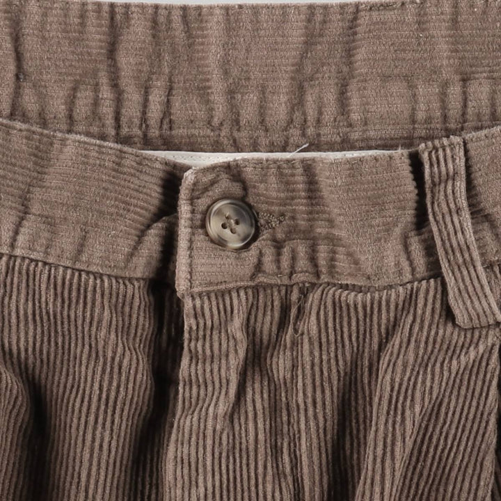 CLUB ROOM Two-pleat Corduroy Pants for Men, Size W34 cotton Beige type Vintage Second Hand