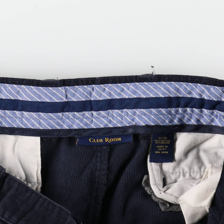 CLUB ROOM Corduroy Pants Men's Size 34 cotton navy blue type Vintage Second Hand