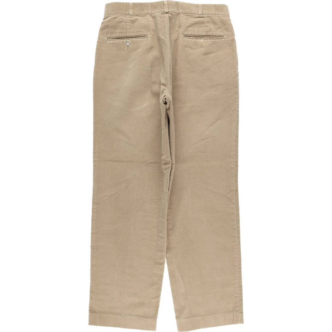 THOMSON Two-Pleat Corduroy Pants, Men's Size W31 (approx.) cotton Beige type Vintage Second Hand