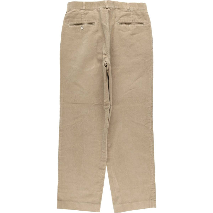 THOMSON Two-Pleat Corduroy Pants, Men's Size W31 (approx.) cotton Beige type Vintage Second Hand