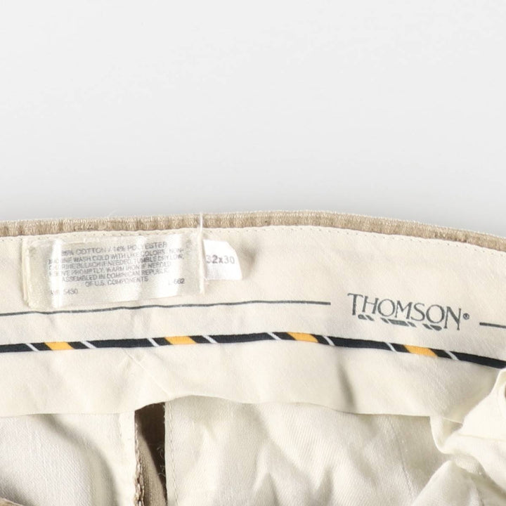 THOMSON Two-Pleat Corduroy Pants, Men's Size W31 (approx.) cotton Beige type Vintage Second Hand