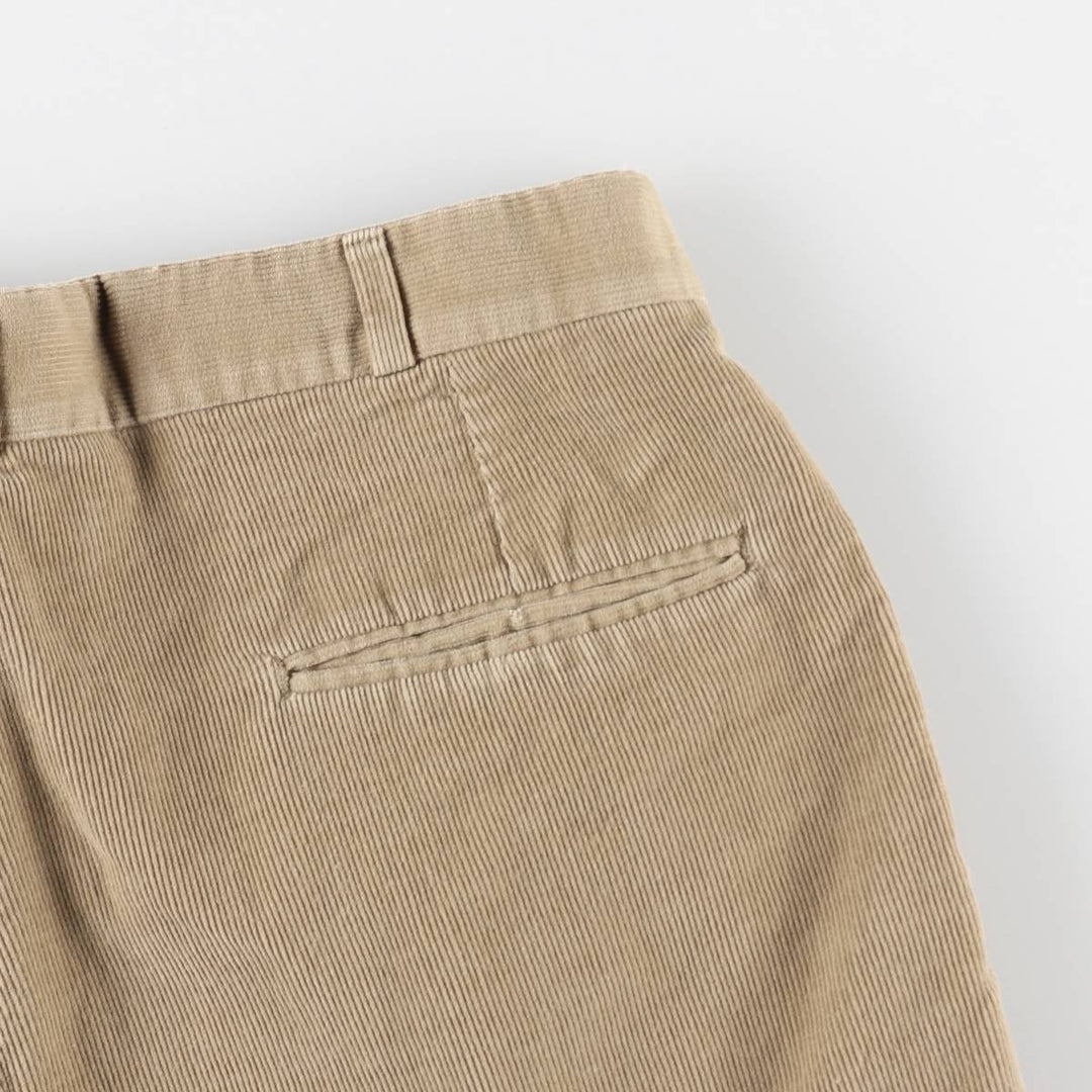 THOMSON Two-Pleat Corduroy Pants, Men's Size W31 (approx.) cotton Beige type Vintage Second Hand