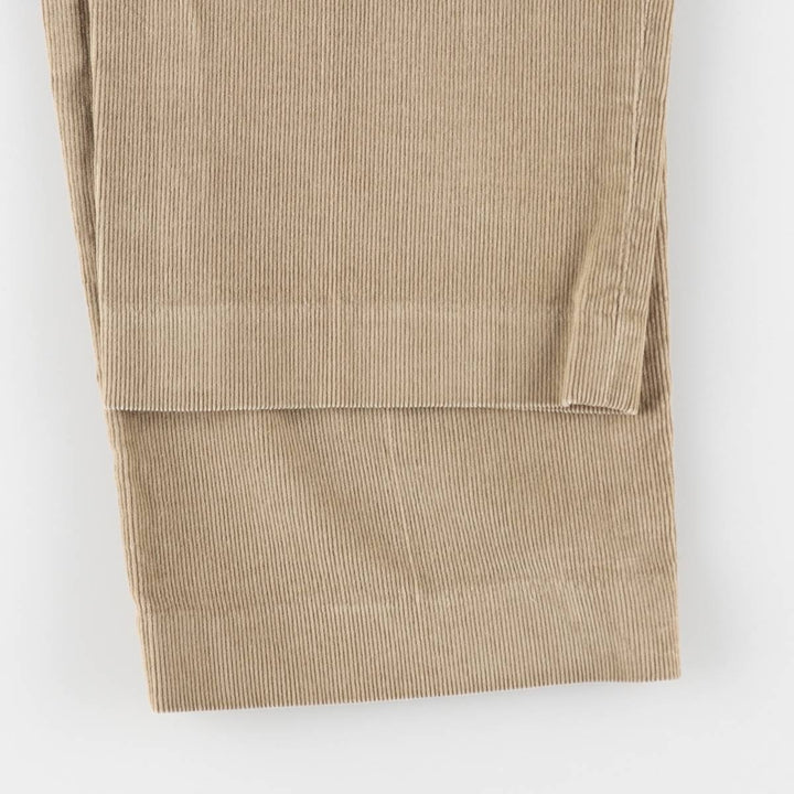 THOMSON Two-Pleat Corduroy Pants, Men's Size W31 (approx.) cotton Beige type Vintage Second Hand