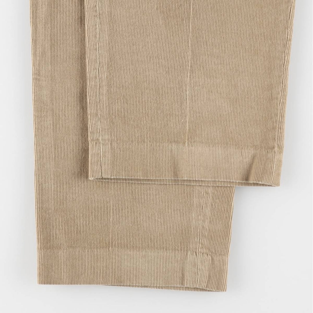 THOMSON Two-Pleat Corduroy Pants, Men's Size W31 (approx.) cotton Beige type Vintage Second Hand
