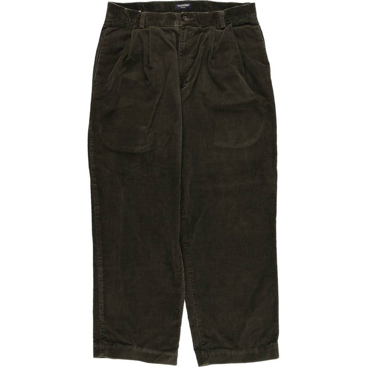 2000'S Dockers khakis two-pleat corduroy pants, men's size W33 (approx.) cotton Khaki type brown Vintage Second Hand