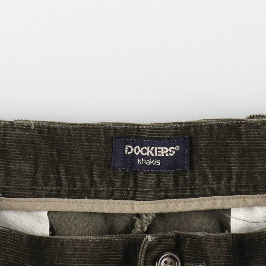 2000'S Dockers khakis two-pleat corduroy pants, men's size W33 (approx.) cotton Khaki type brown Vintage Second Hand