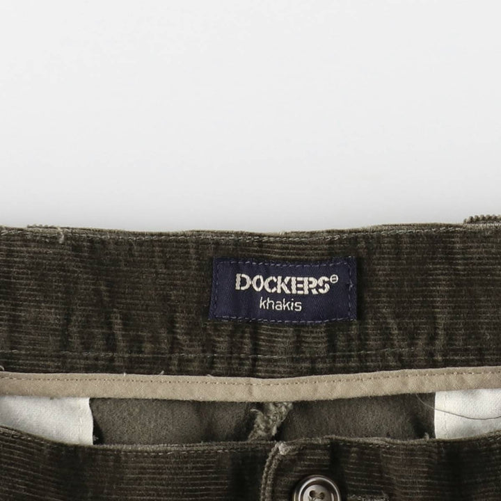 2000'S Dockers khakis two-pleat corduroy pants, men's size W33 (approx.) cotton Khaki type brown Vintage Second Hand