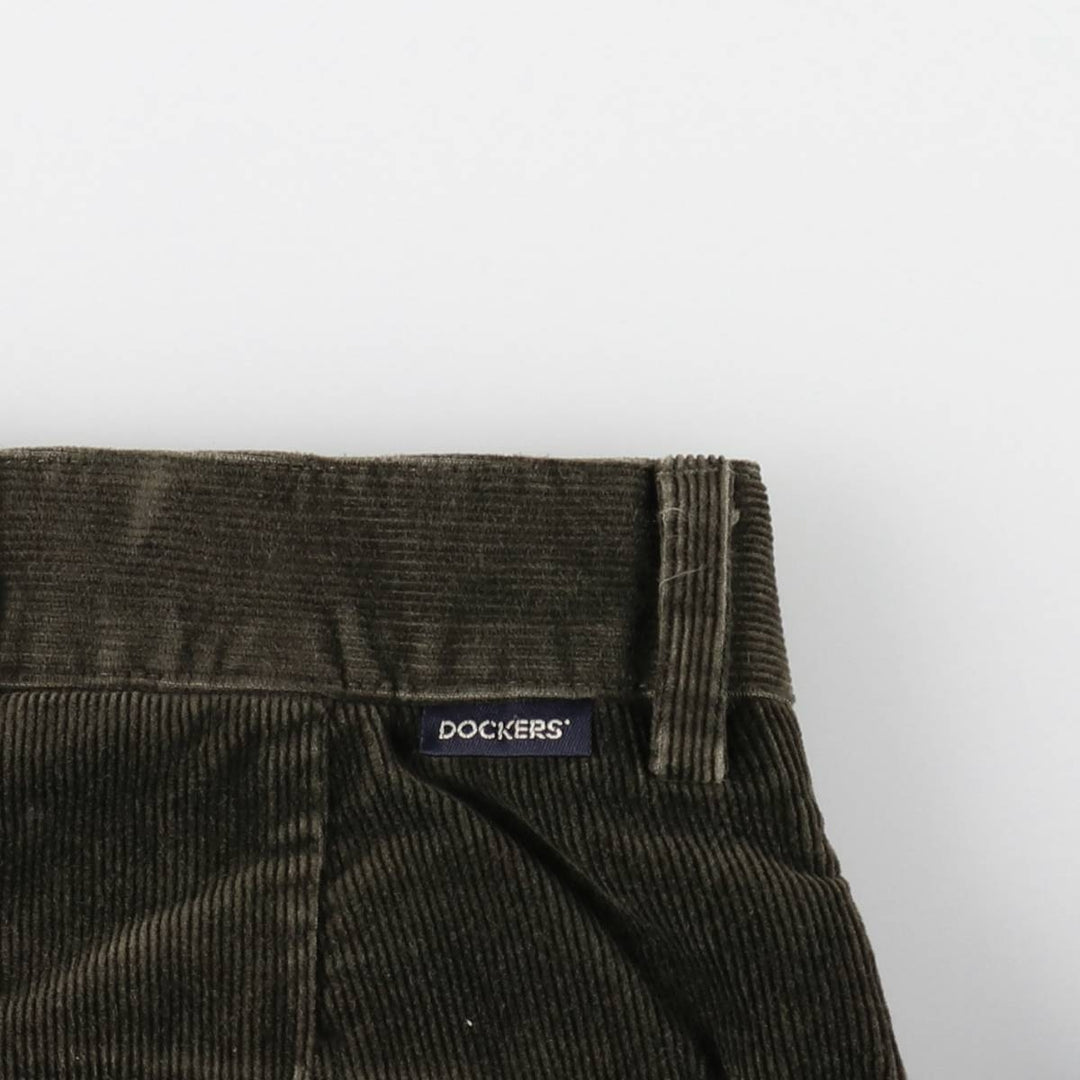 2000'S Dockers khakis two-pleat corduroy pants, men's size W33 (approx.) cotton Khaki type brown Vintage Second Hand