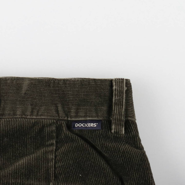 2000'S Dockers khakis two-pleat corduroy pants, men's size W33 (approx.) cotton Khaki type brown Vintage Second Hand