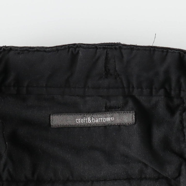 CROFT and BARROW corduroy pants, men's size W34 (approx.) cotton black type Vintage Second Hand
