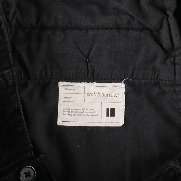 CROFT and BARROW corduroy pants, men's size W34 (approx.) cotton black type Vintage Second Hand