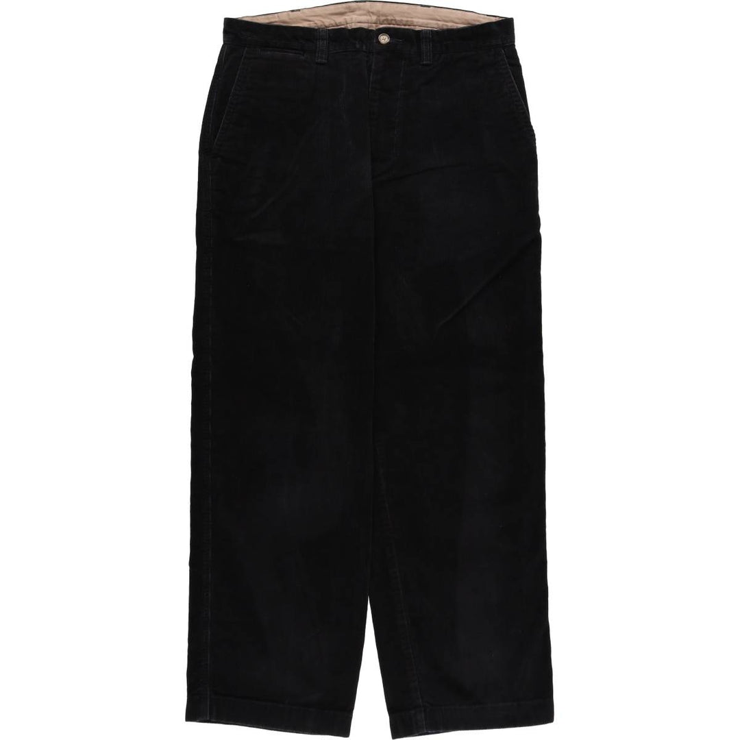 LLBean Natural Fit Corduroy Pants, Men's W35 (approx.) cotton black type Vintage Second Hand