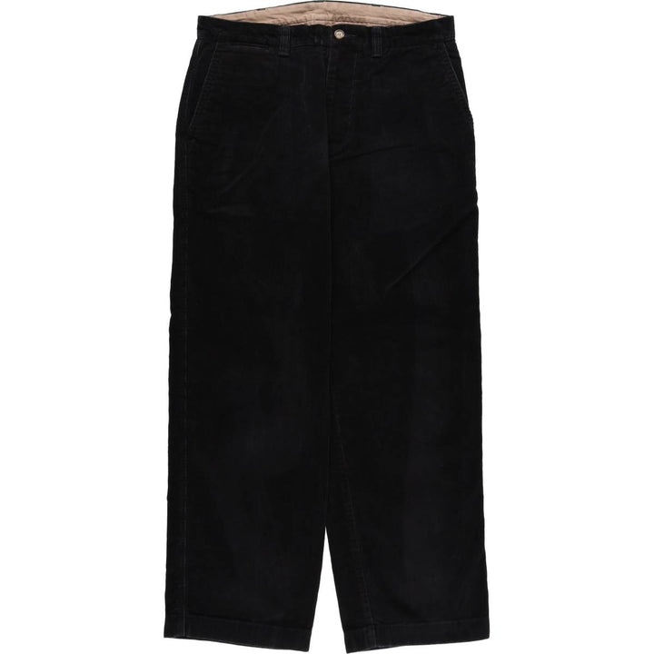 LLBean Natural Fit Corduroy Pants, Men's W35 (approx.) cotton black type Vintage Second Hand