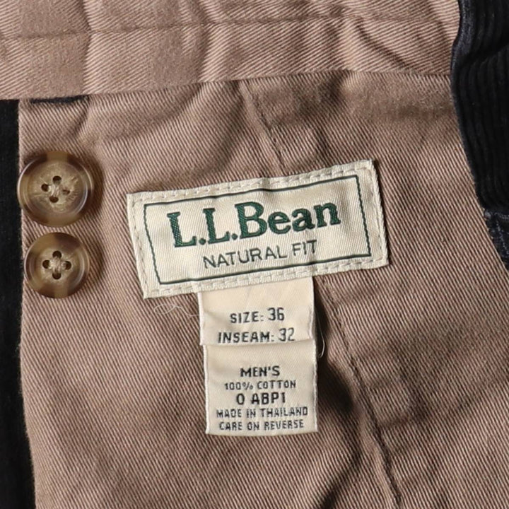 LLBean Natural Fit Corduroy Pants, Men's W35 (approx.) cotton black type Vintage Second Hand