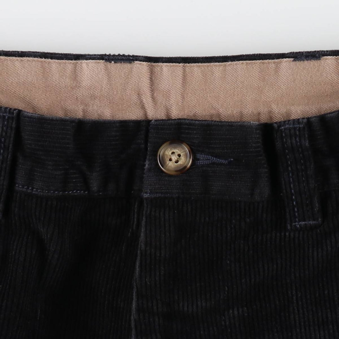 LLBean Natural Fit Corduroy Pants, Men's W35 (approx.) cotton black type Vintage Second Hand