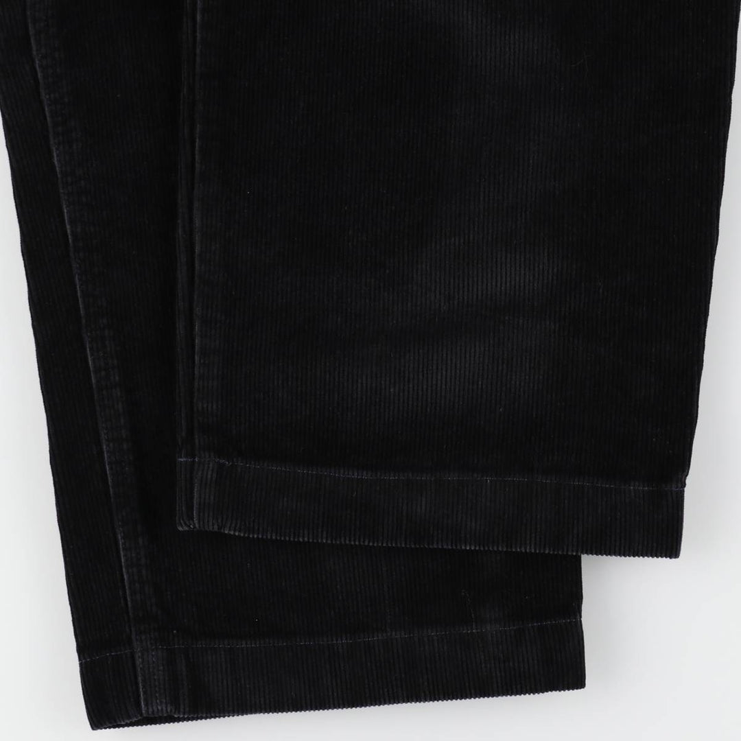 LLBean Natural Fit Corduroy Pants, Men's W35 (approx.) cotton black type Vintage Second Hand