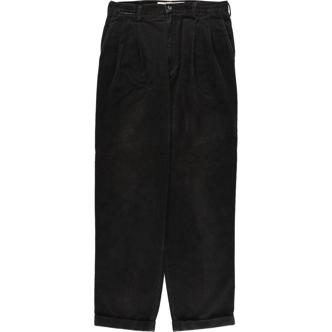 Dockers khakis two-pleat corduroy pants, men's size W34 (approx.) cotton black type Vintage Second Hand