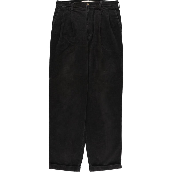 Dockers khakis two-pleat corduroy pants, men's size W34 (approx.) cotton black type Vintage Second Hand