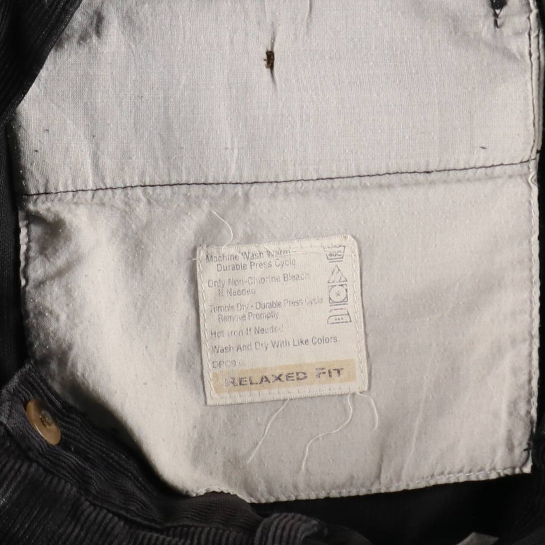 Dockers khakis two-pleat corduroy pants, men's size W34 (approx.) cotton black type Vintage Second Hand