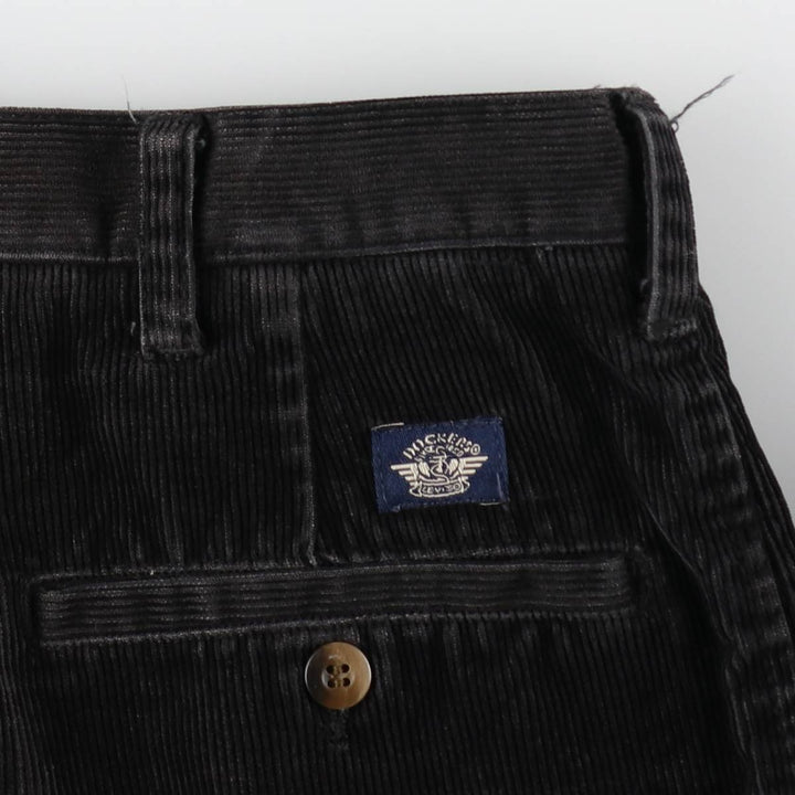 Dockers khakis two-pleat corduroy pants, men's size W34 (approx.) cotton black type Vintage Second Hand