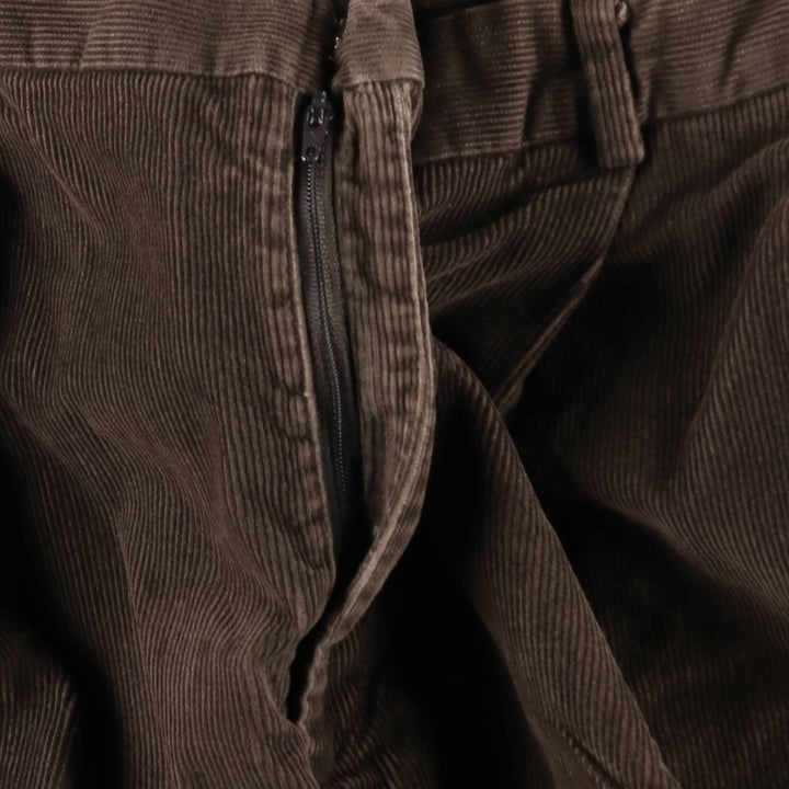 Lands' End corduroy pants, two-pleat style, men's size W35 (approx.), vintage. cotton brown type Vintage Second Hand