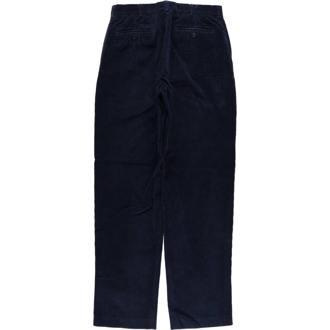 Lands' End corduroy pants, men's size W31 (approx.) cotton navy blue type Vintage Second Hand