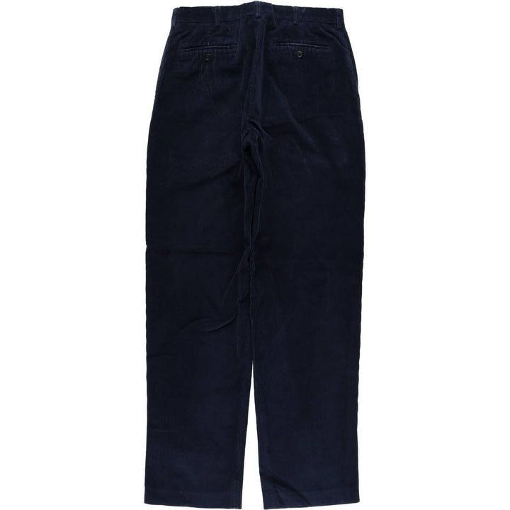 Lands' End corduroy pants, men's size W31 (approx.) cotton navy blue type Vintage Second Hand