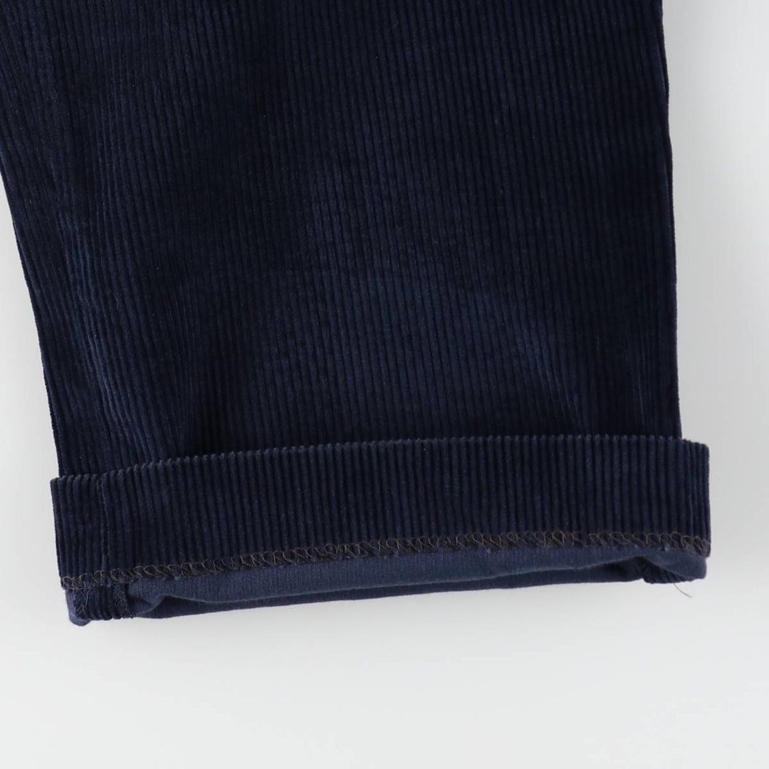 Lands' End corduroy pants, men's size W31 (approx.) cotton navy blue type Vintage Second Hand