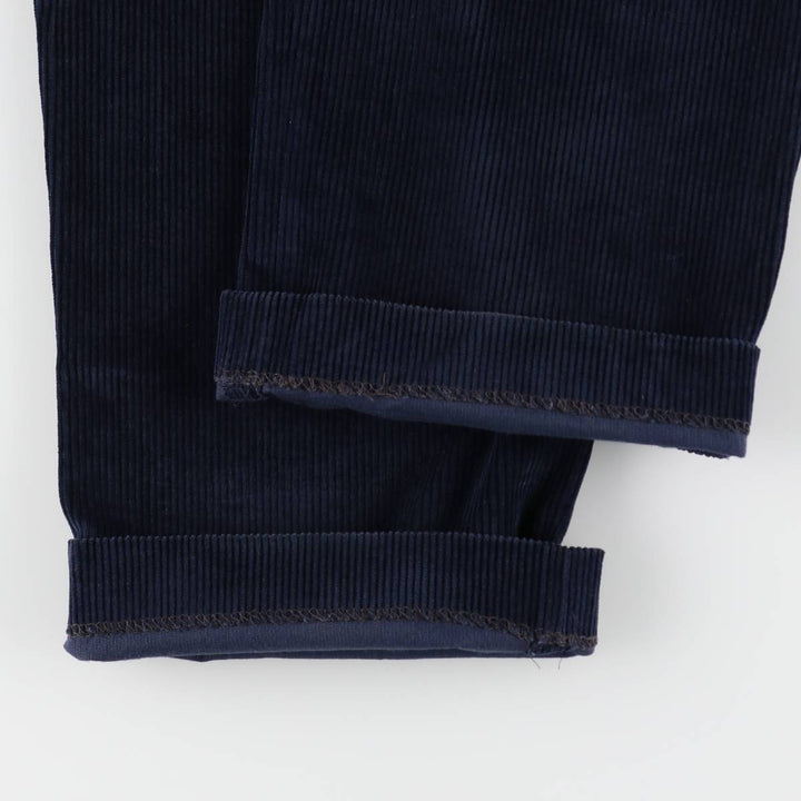 Lands' End corduroy pants, men's size W31 (approx.) cotton navy blue type Vintage Second Hand