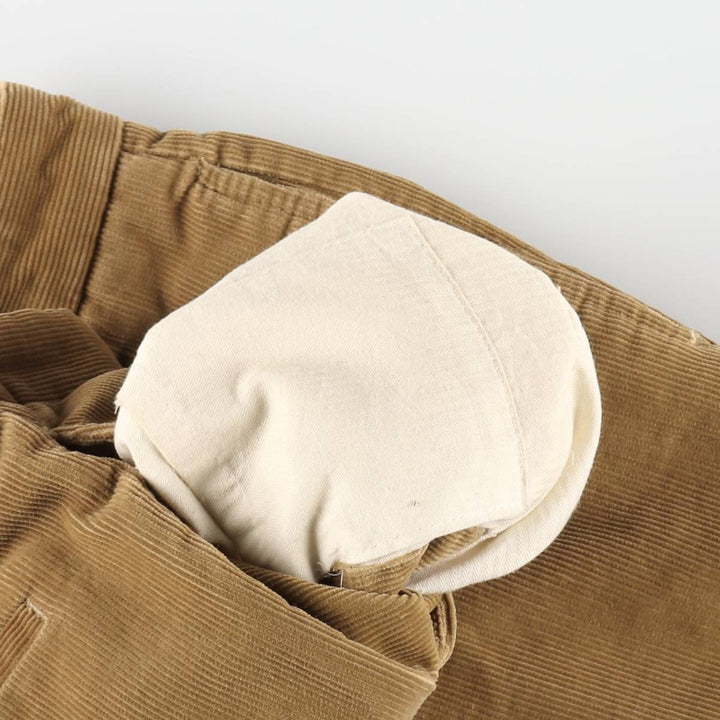 DECENIO One-tuck Corduroy Pants, Men's W30 (approx.) cotton beige type brown Vintage Second Hand