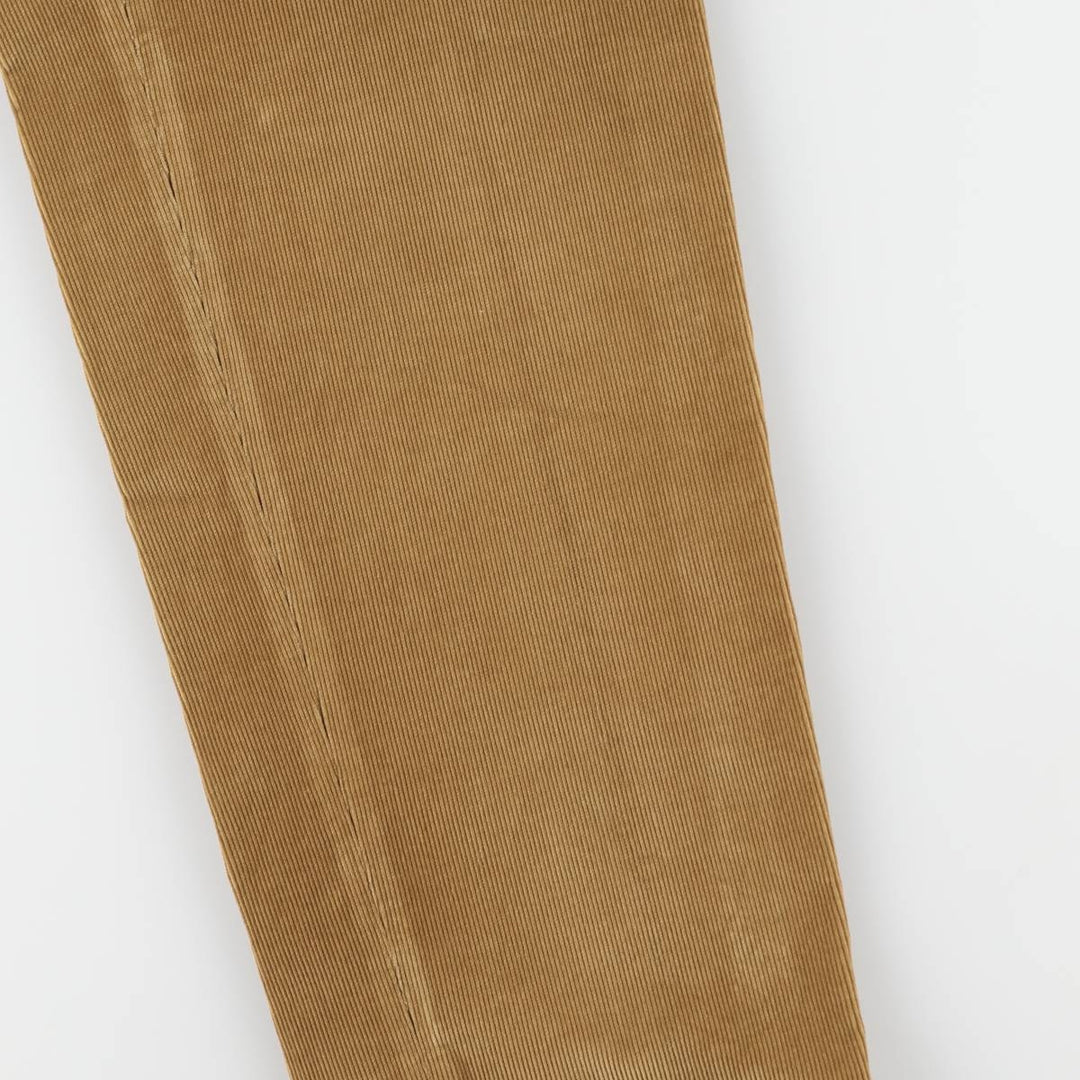 DECENIO One-tuck Corduroy Pants, Men's W30 (approx.) cotton beige type brown Vintage Second Hand
