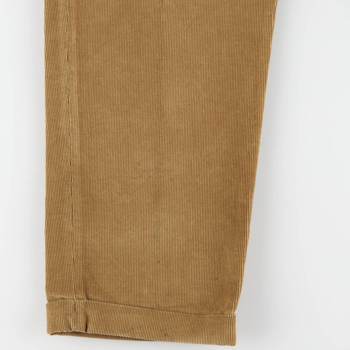 DECENIO One-tuck Corduroy Pants, Men's W30 (approx.) cotton beige type brown Vintage Second Hand