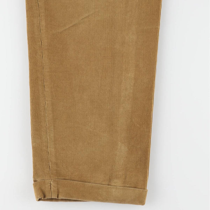 DECENIO One-tuck Corduroy Pants, Men's W30 (approx.) cotton beige type brown Vintage Second Hand