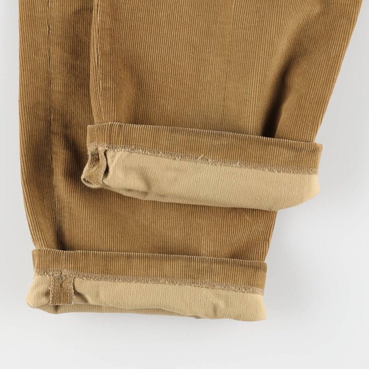 DECENIO One-tuck Corduroy Pants, Men's W30 (approx.) cotton beige type brown Vintage Second Hand