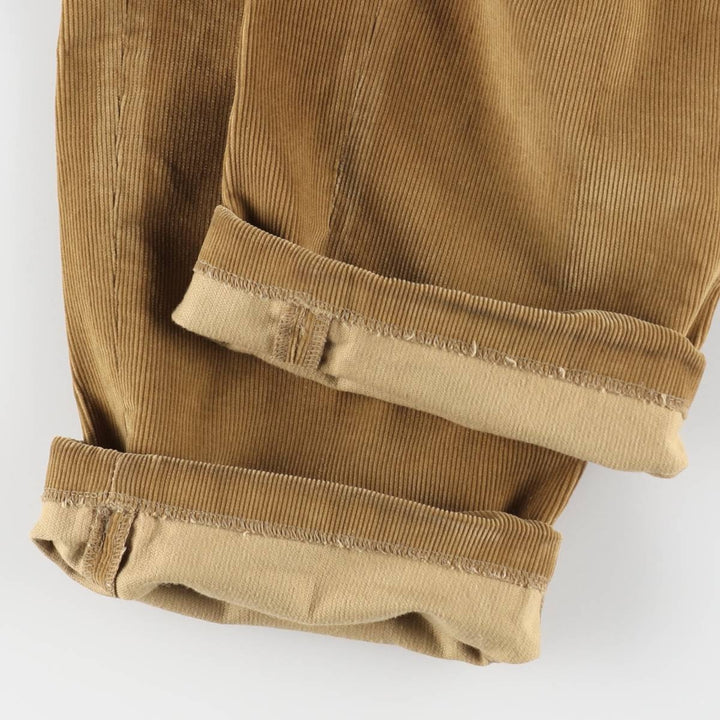 DECENIO One-tuck Corduroy Pants, Men's W30 (approx.) cotton beige type brown Vintage Second Hand