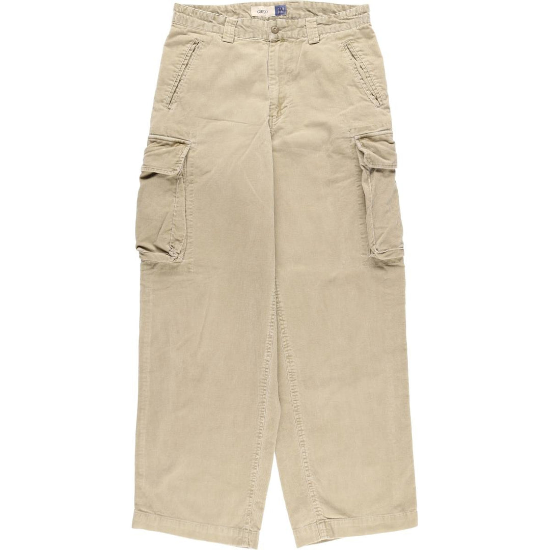 GAP cargo corduroy pants, men's size W32 (approx.) cotton Beige type Vintage Second Hand