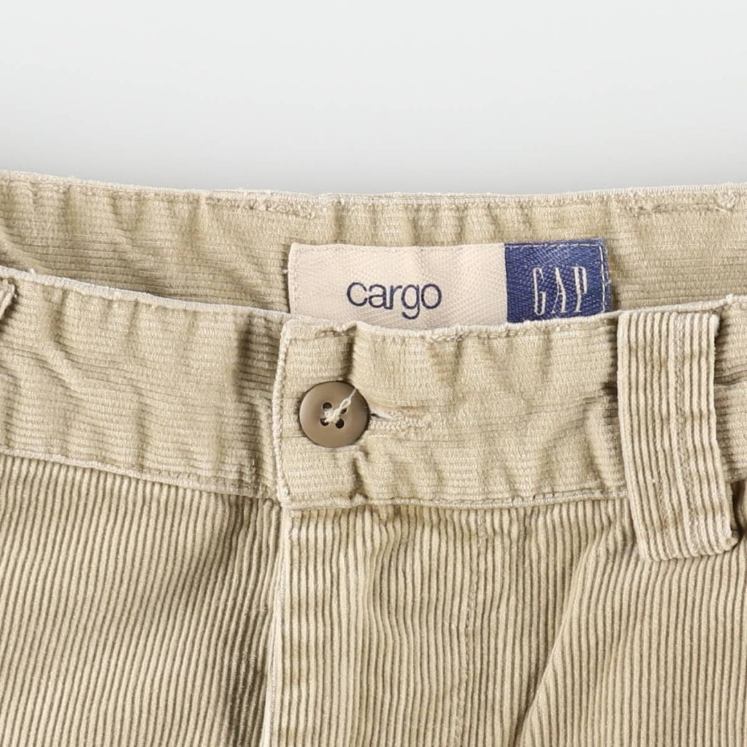 GAP cargo corduroy pants, men's size W32 (approx.) cotton Beige type Vintage Second Hand