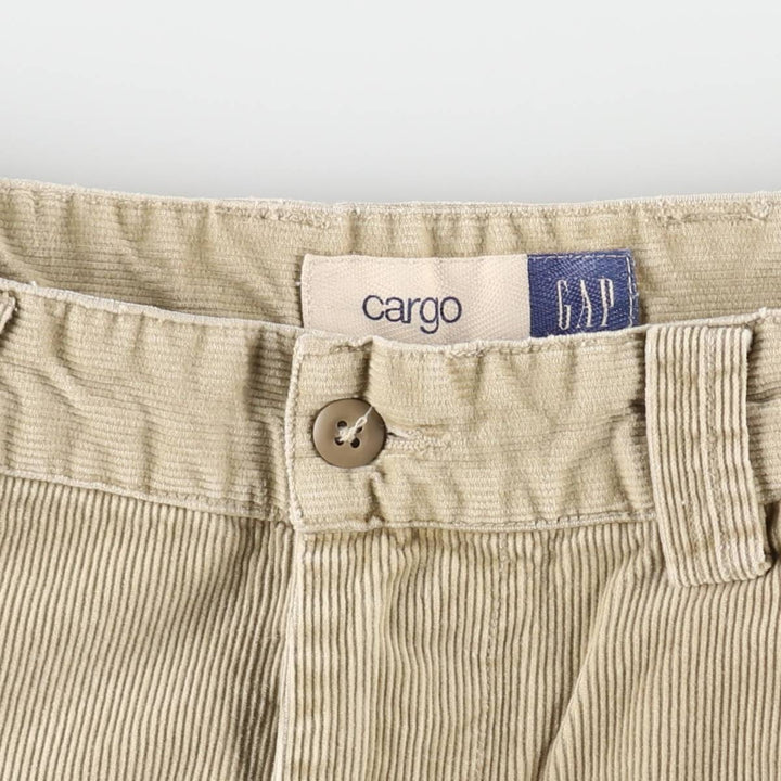 GAP cargo corduroy pants, men's size W32 (approx.) cotton Beige type Vintage Second Hand
