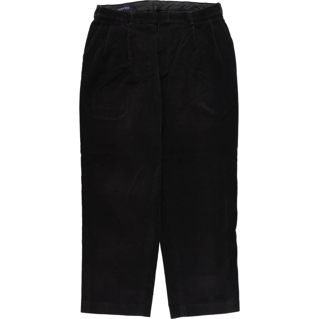 LANDS' END Corduroy Pants Men's Size W33 cotton black type Vintage Second Hand