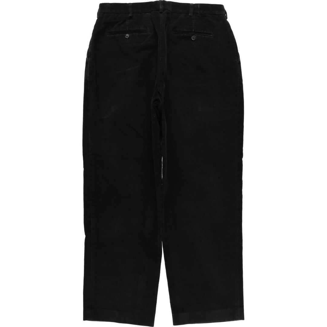 LANDS' END Corduroy Pants Men's Size W33 cotton black type Vintage Second Hand