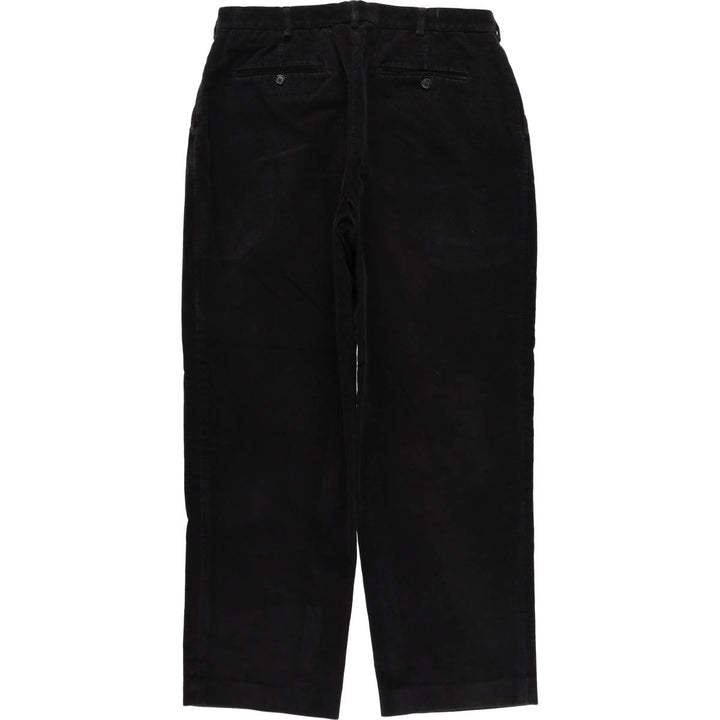 LANDS' END Corduroy Pants Men's Size W33 cotton black type Vintage Second Hand