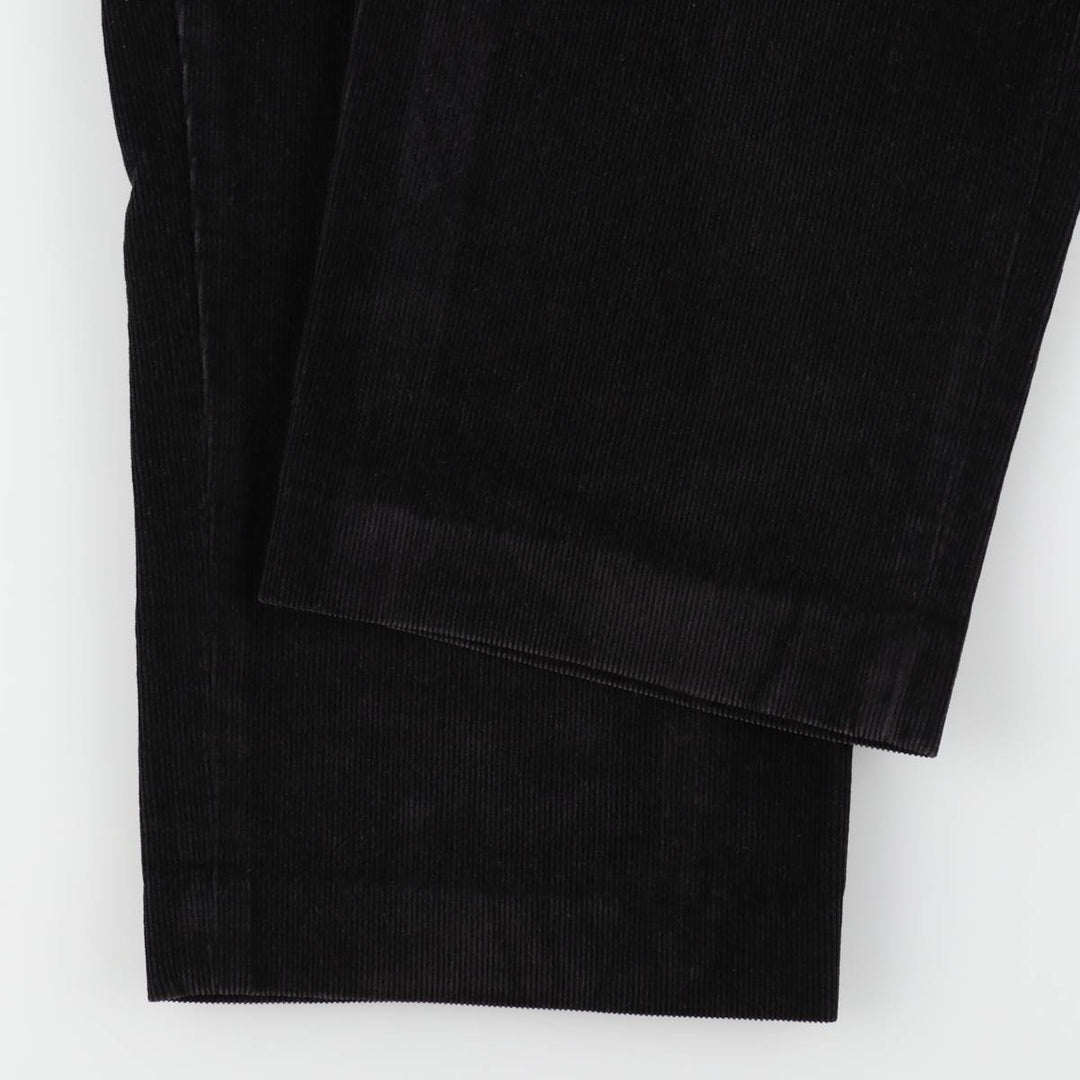 LANDS' END Corduroy Pants Men's Size W33 cotton black type Vintage Second Hand