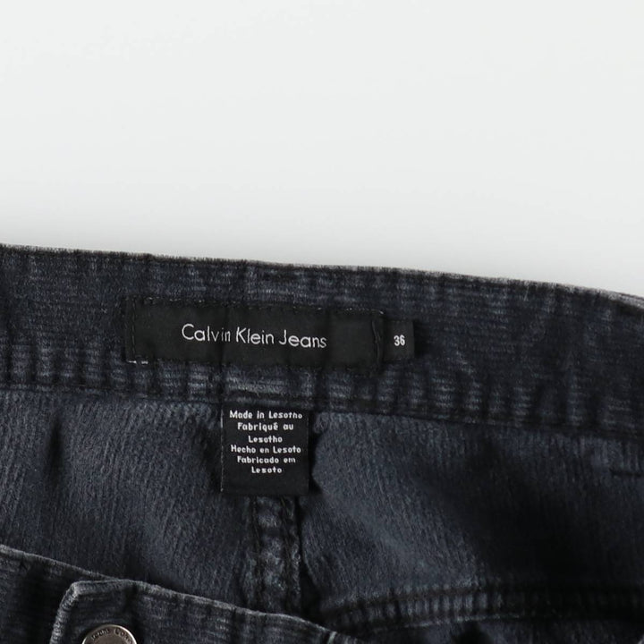 Calvin Klein Jeans corduroy pants for men, size W35 cotton black type Vintage Second Hand