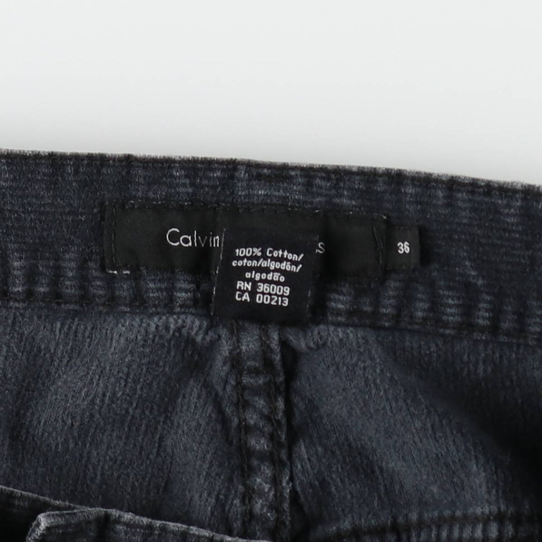 Calvin Klein Jeans corduroy pants for men, size W35 cotton black type Vintage Second Hand