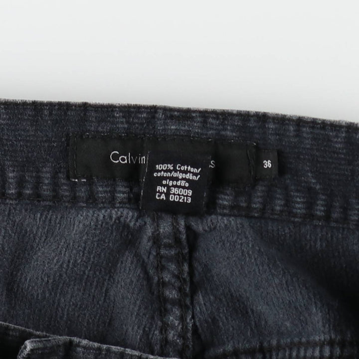 Calvin Klein Jeans corduroy pants for men, size W35 cotton black type Vintage Second Hand