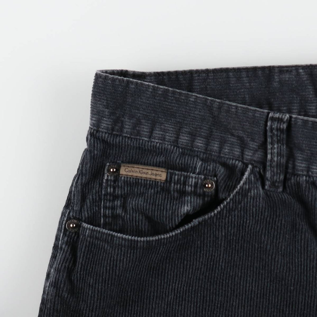 Calvin Klein Jeans corduroy pants for men, size W35 cotton black type Vintage Second Hand