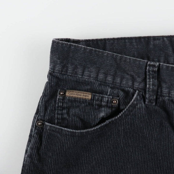 Calvin Klein Jeans corduroy pants for men, size W35 cotton black type Vintage Second Hand